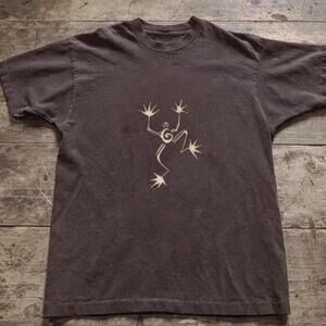 Gildan Men Brown T-Shirt, Frog Graphic Tee